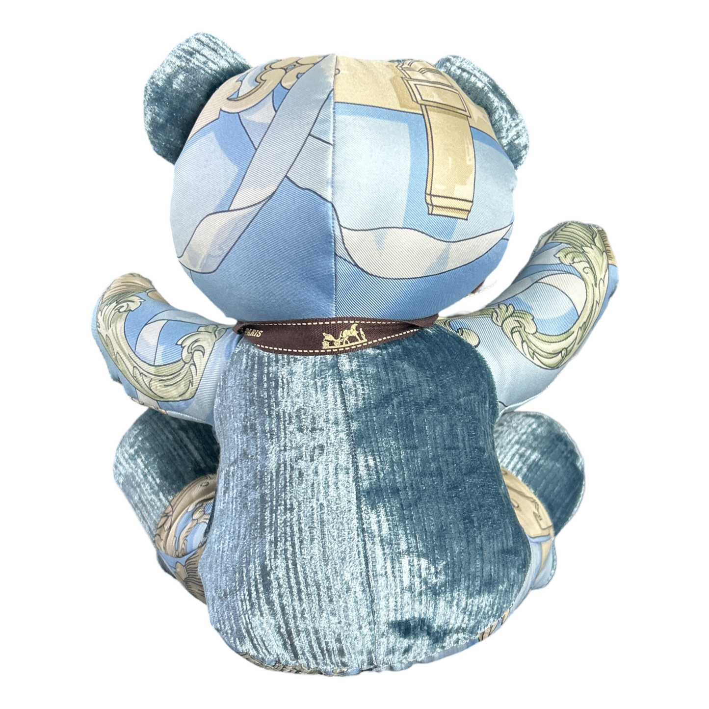 Vintage Silk Scarf Tender Teddy Bear