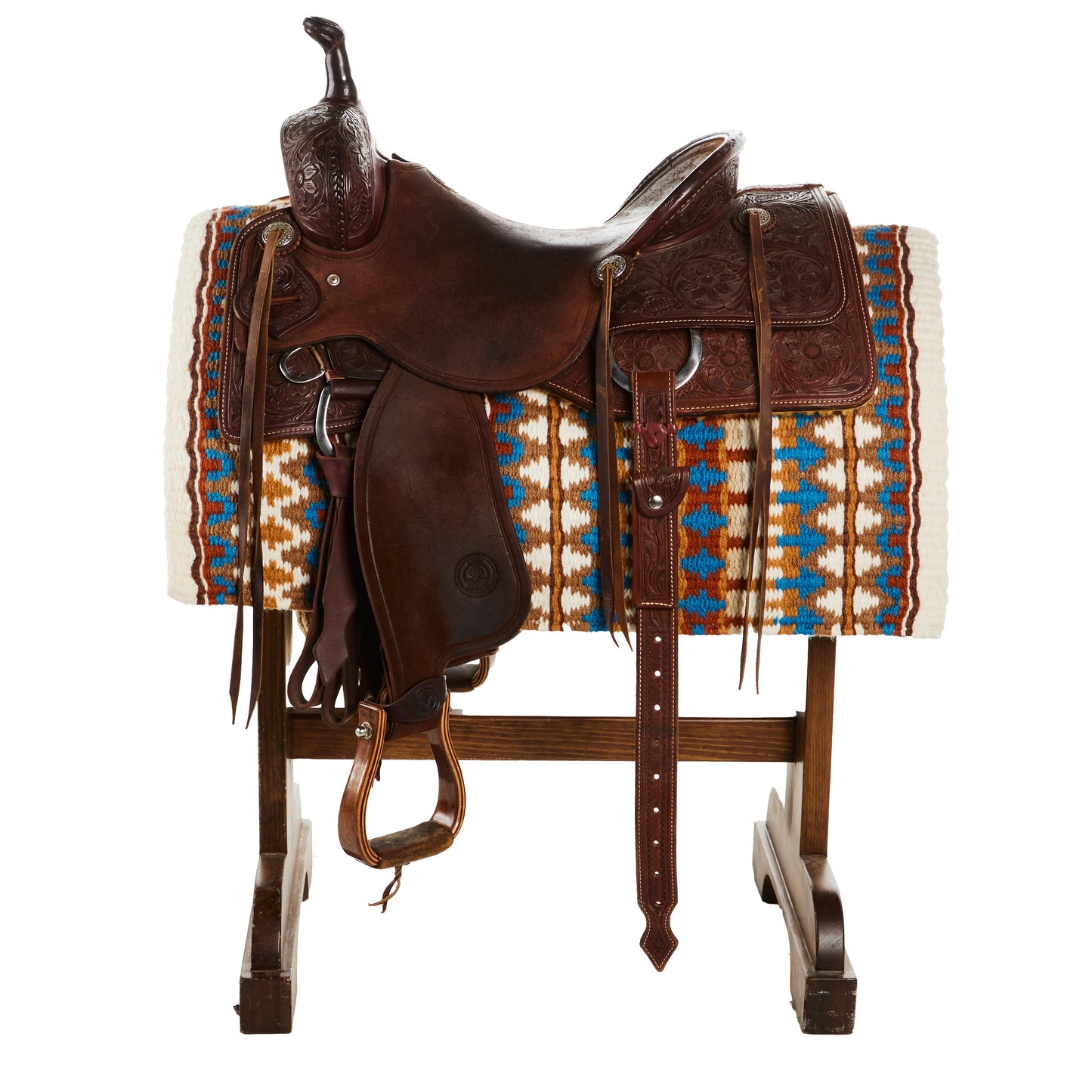 1313AA-46 Double Arrow 40X34 New Zealand Wool Saddle Blanket