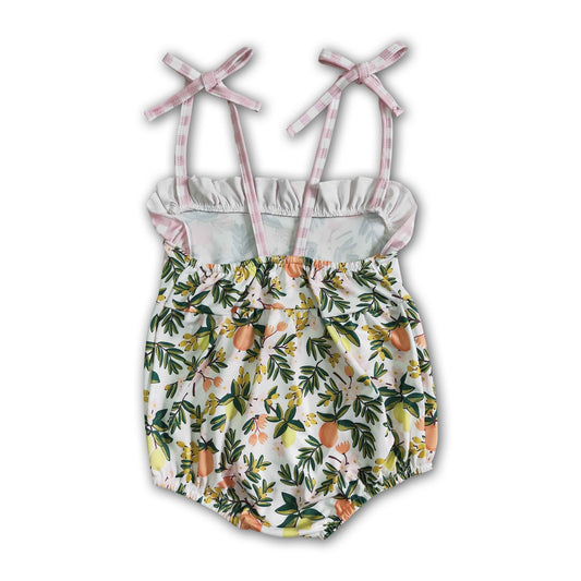 Peach sleeveless baby summer romper