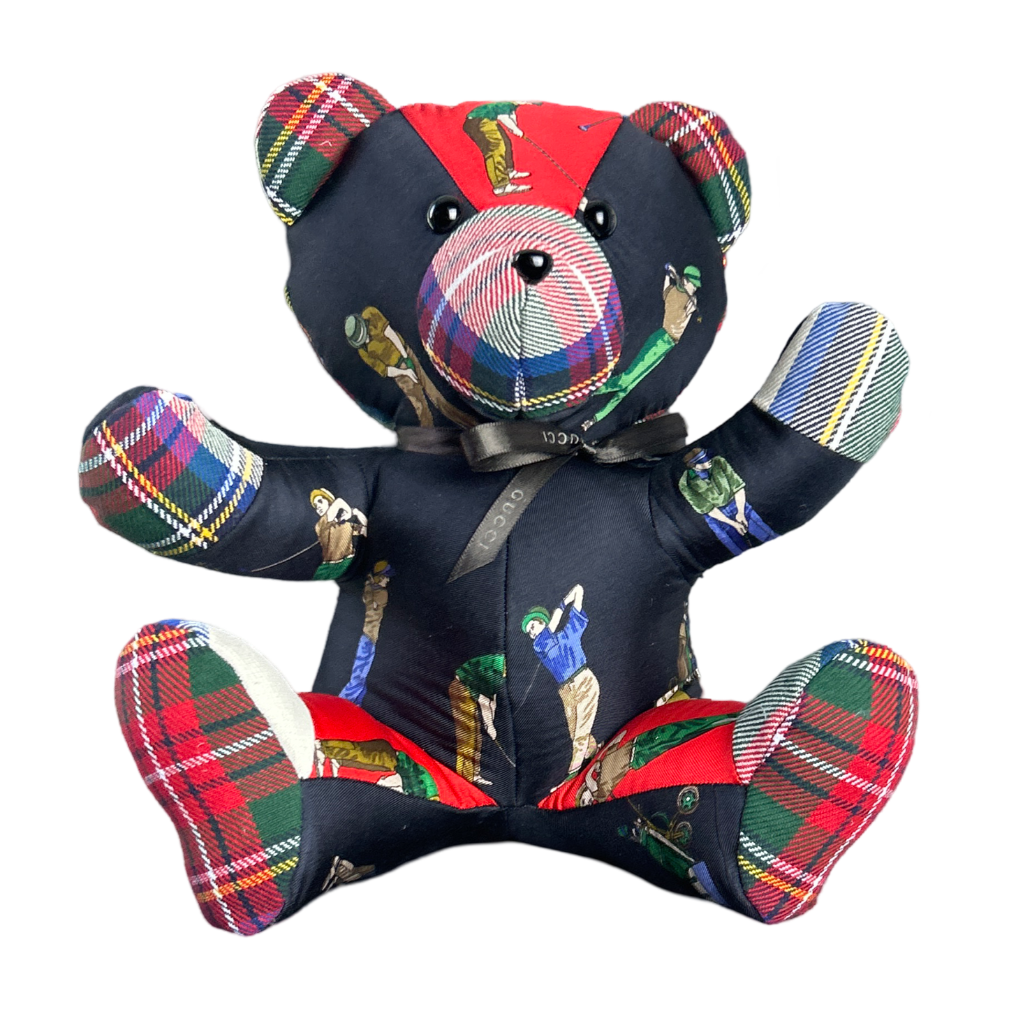 Tee Time Vintage Silk Scarf Tender Teddy Bear