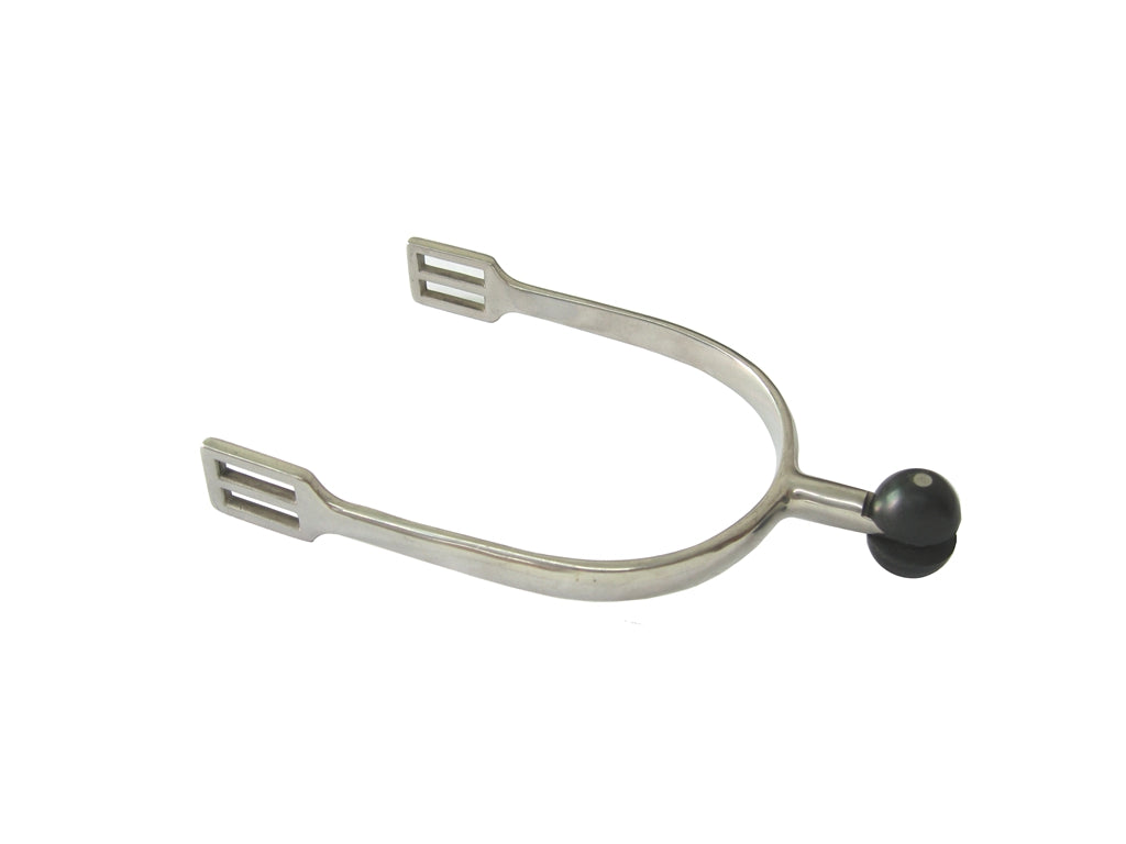 AJ Tack Mens Stainless Steel Soft Touch Rubber End English Spurs