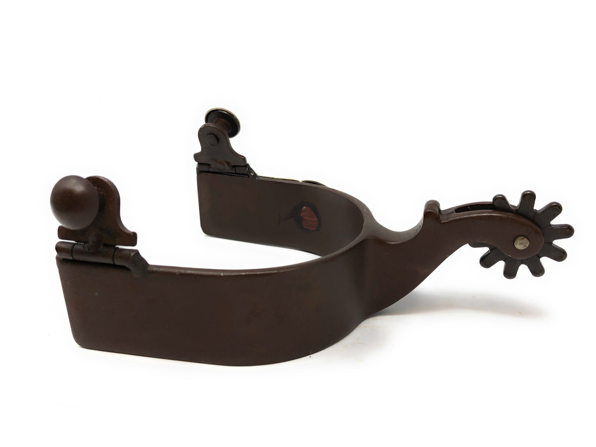 AJ Tack Men's Antique Brown Texas Star Show Spurs