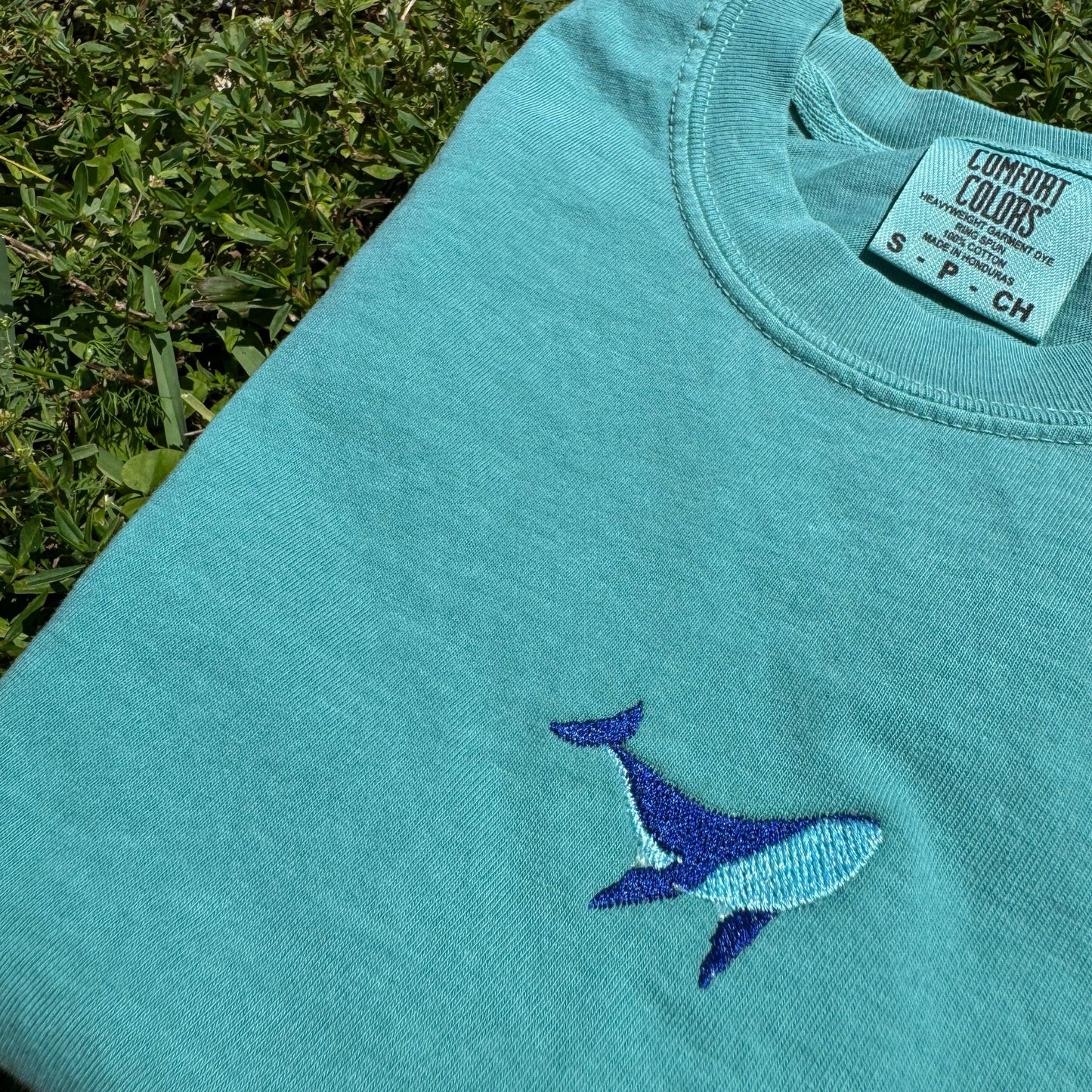 Whale Embroidered T-Shirt