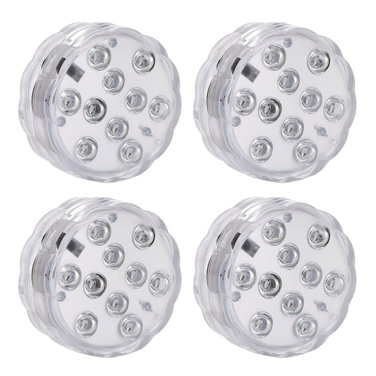 4-Piece: Submersible RGB LED Lights
