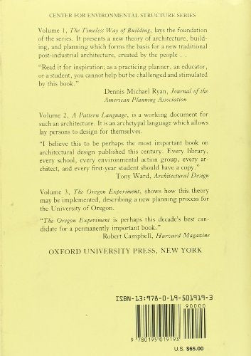 A Pattern Language: Towns, Buildings, Construction (Center f