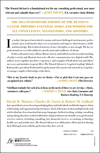 The Trusted Advisor: 20th Anniversary Edition by Maister, Da