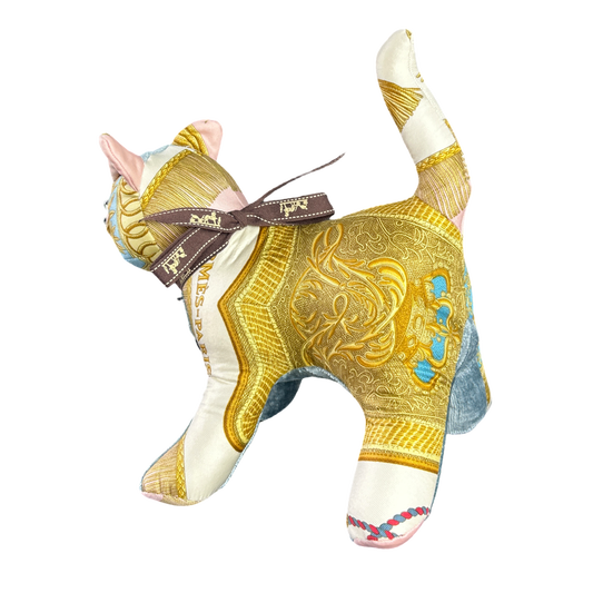 Poste et Cavalerie Vintage Silk Scarf Charming Kitten