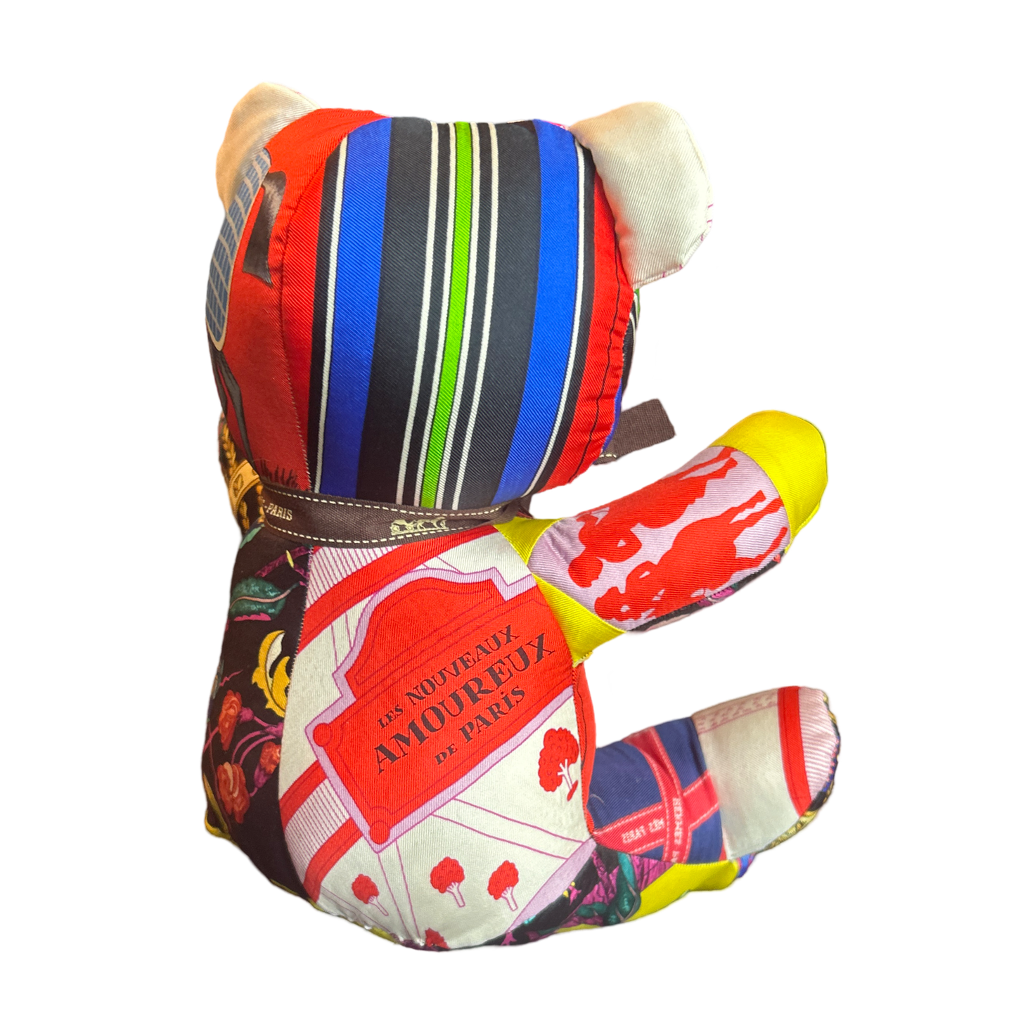 Vintage Silk Scarf Tender Teddy Bear