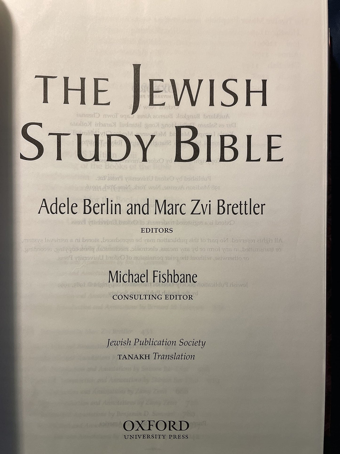 The Jewish Study Bible: Featuring The Jewish Publication Soc