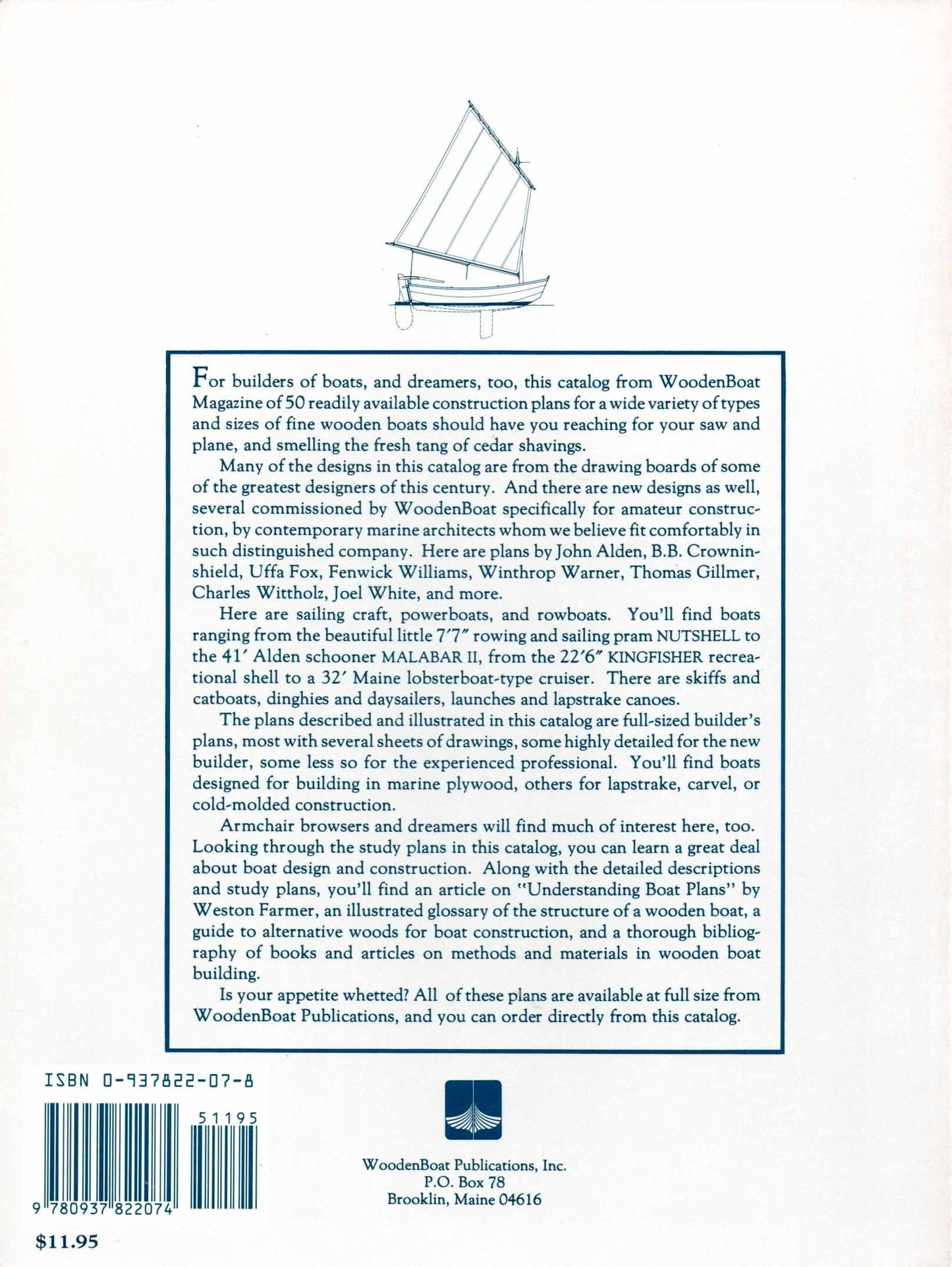 Fifty Wooden Boats: A Catalog of Building Plans, Vol.1 by wo