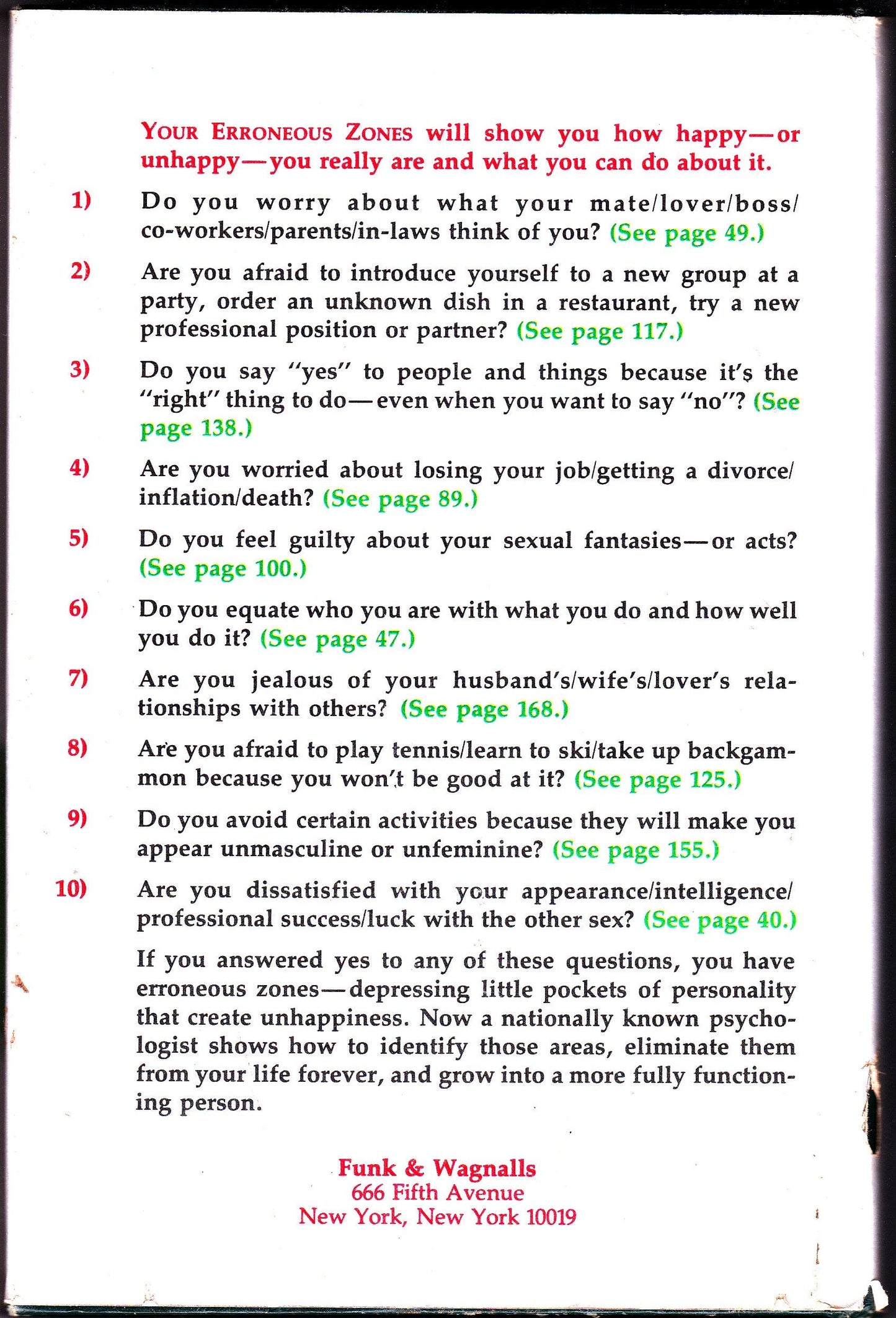 Your Erroneous Zones by Dyer, Wayne W.