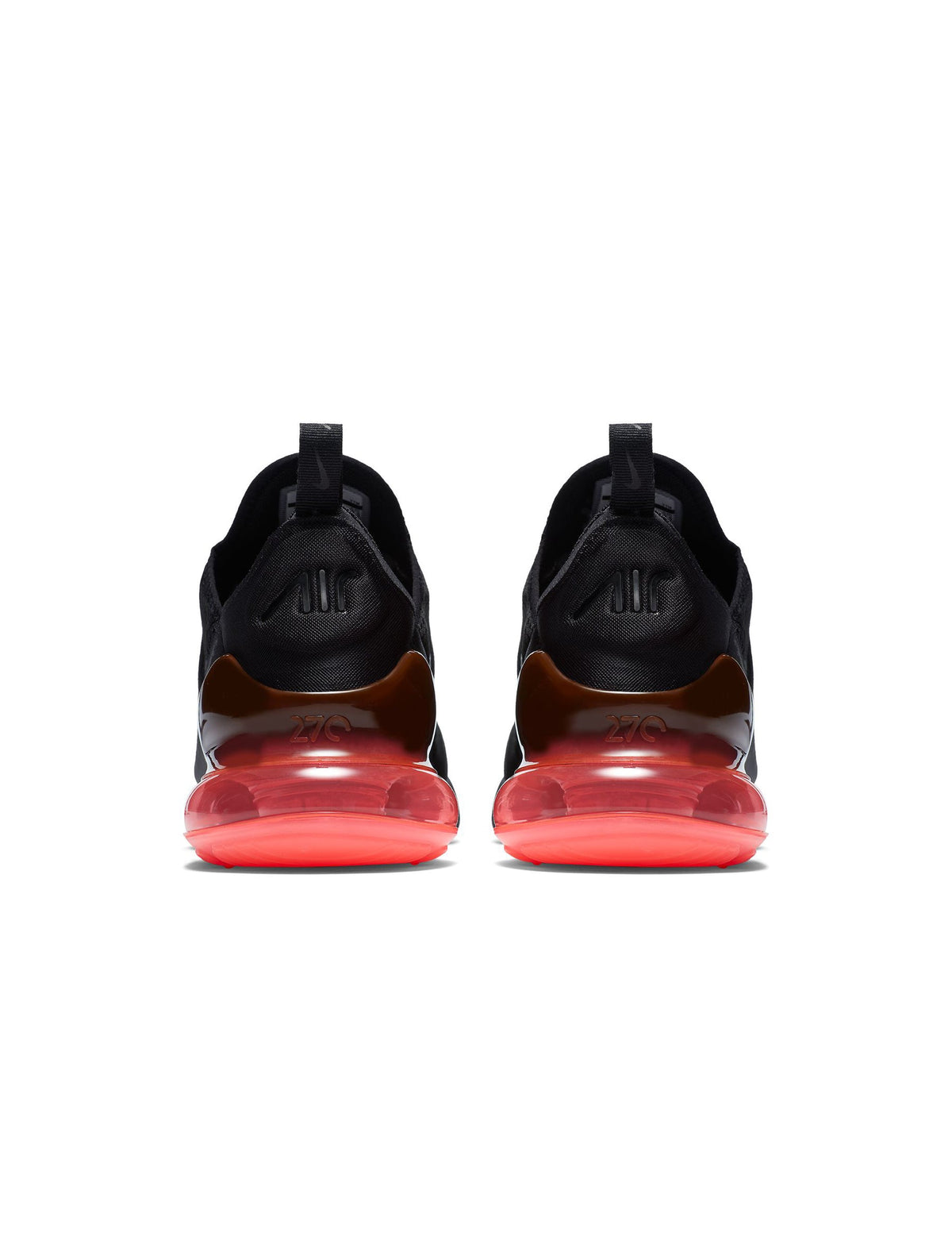 Nike Mens Air Max 270 Black/Black-Hot Punch