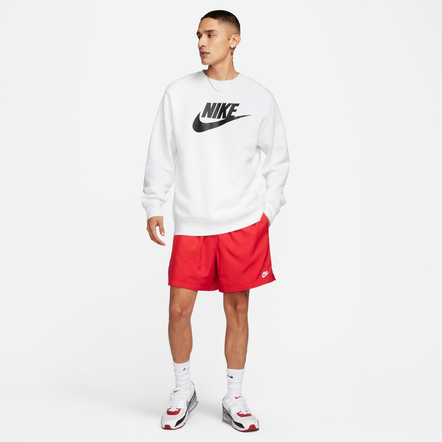 Nike Mens Club Woven Flow Shorts - University Red