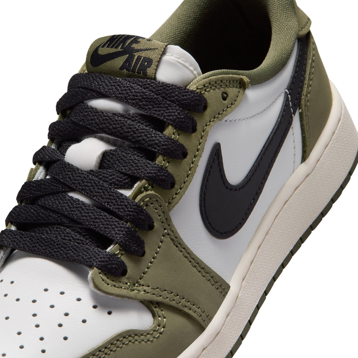 Air Jordan Big Kids 1 Retro Low - Medium Olive