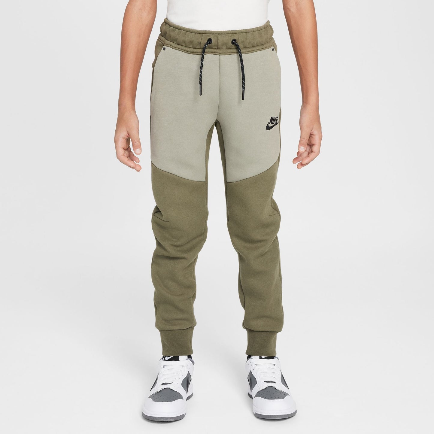 Nike Big Kids Tech Fleece Joggers - Medium Olive