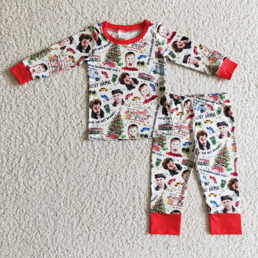 Merry Christmas little fella kids boy pajamas