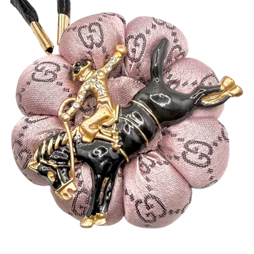 GG Jockey Vintage Silk Necktie Bag Charm