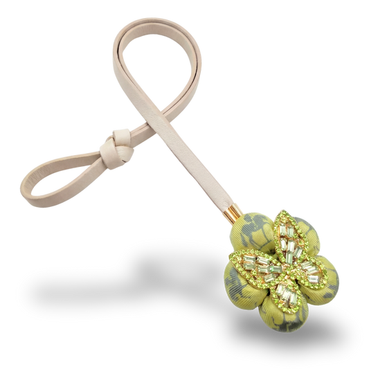Butterfly Vintage Silk Necktie Bag Charm