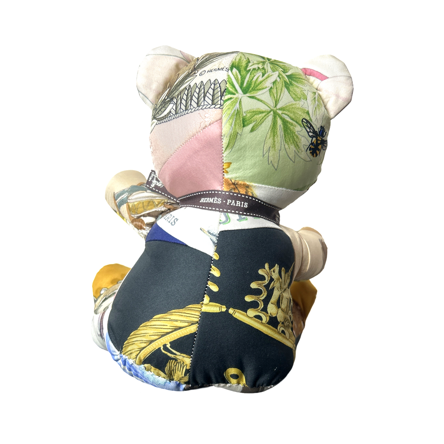 Vintage Silk Scarf Tender Teddy Bear