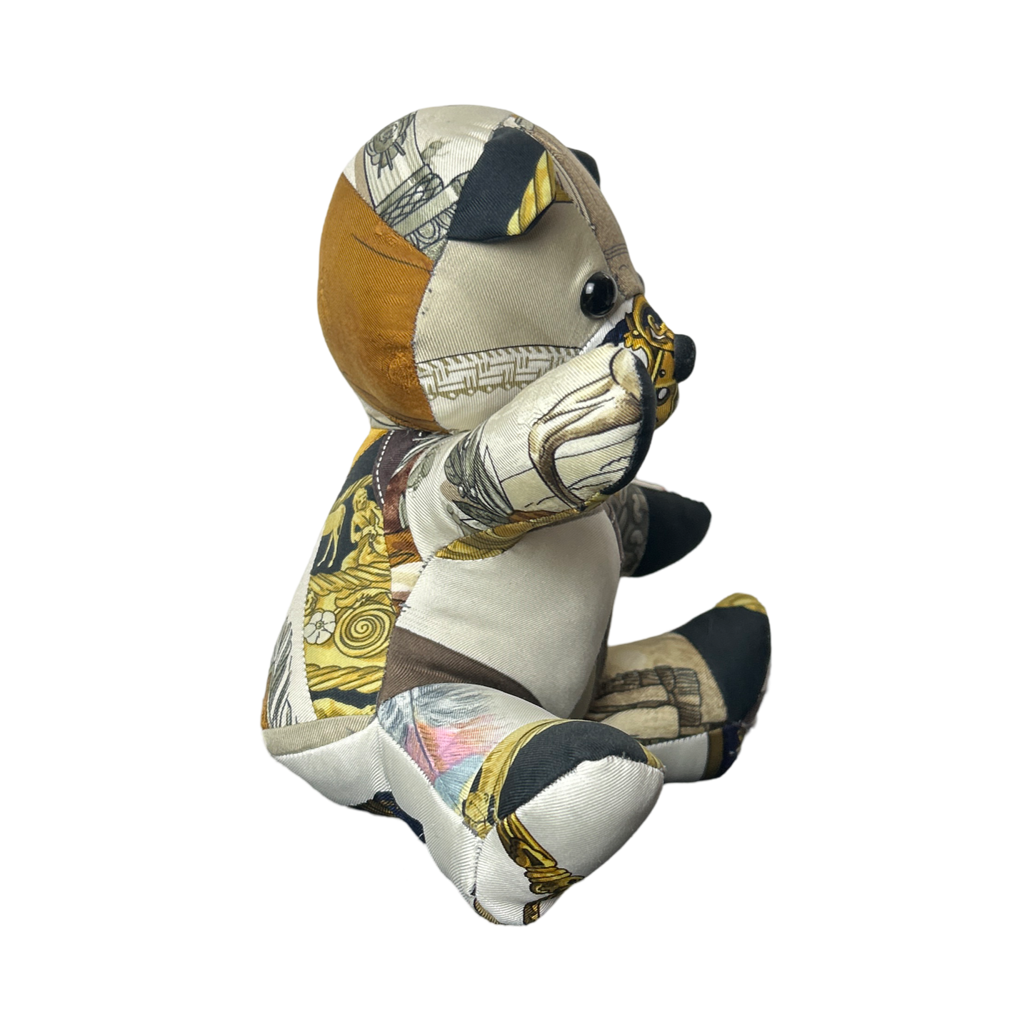 Vintage Silk Scarf Tender Teddy Bear
