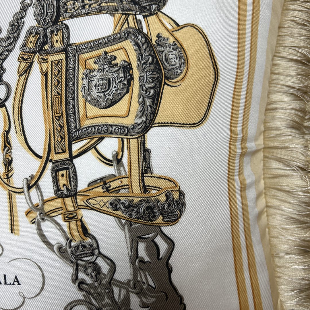 Brides de Gala Ivory Vintage Silk Scarf Pillow 19"