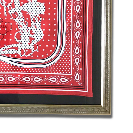 Brides de Gala a Pois Bandana Framed Vintage Silk Scarf 26"