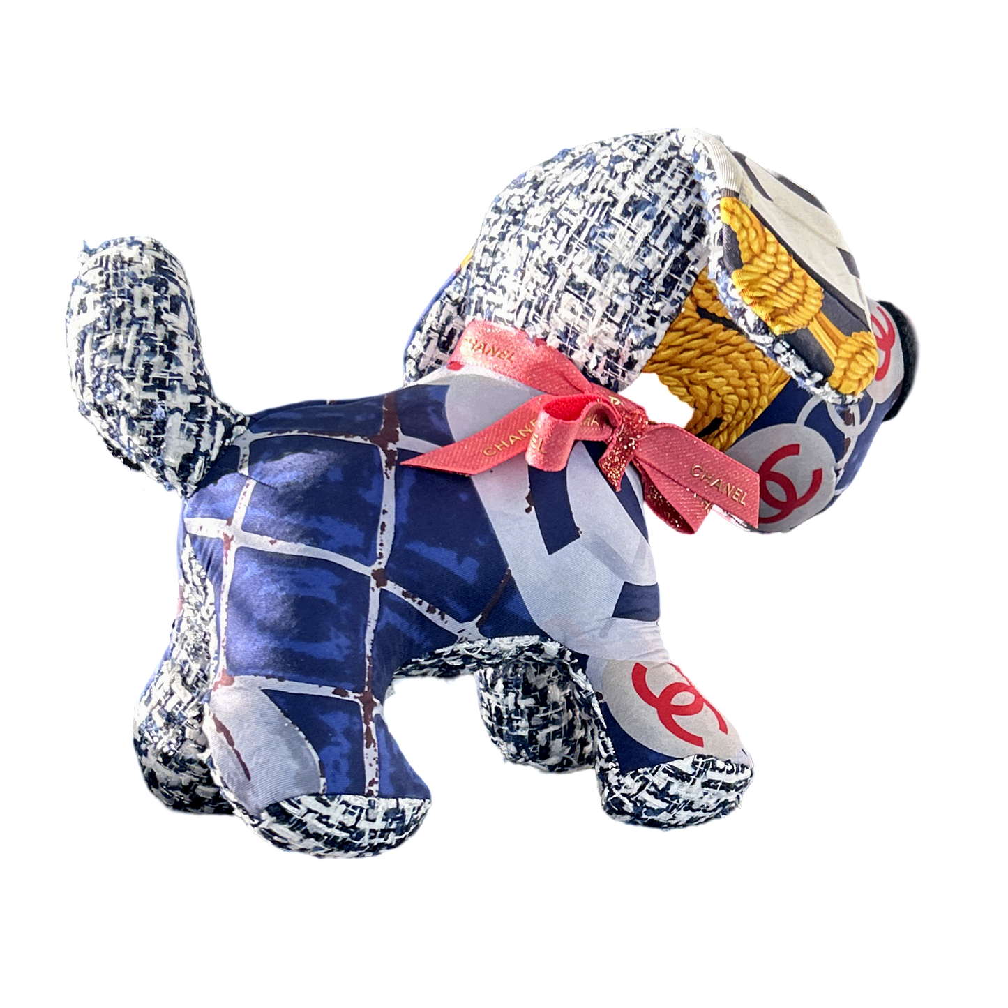 CC Monogram Vintage Silk Scarf Loyal Puppy