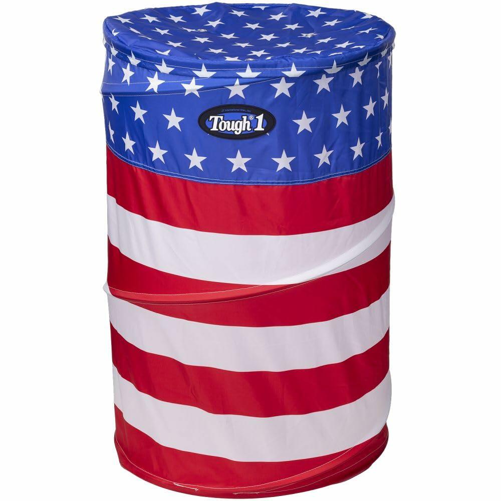 Collapsible Practice Barrels – Red/White/Blue Lightweight Set with Carry Case Set of 3 (36" x 24")