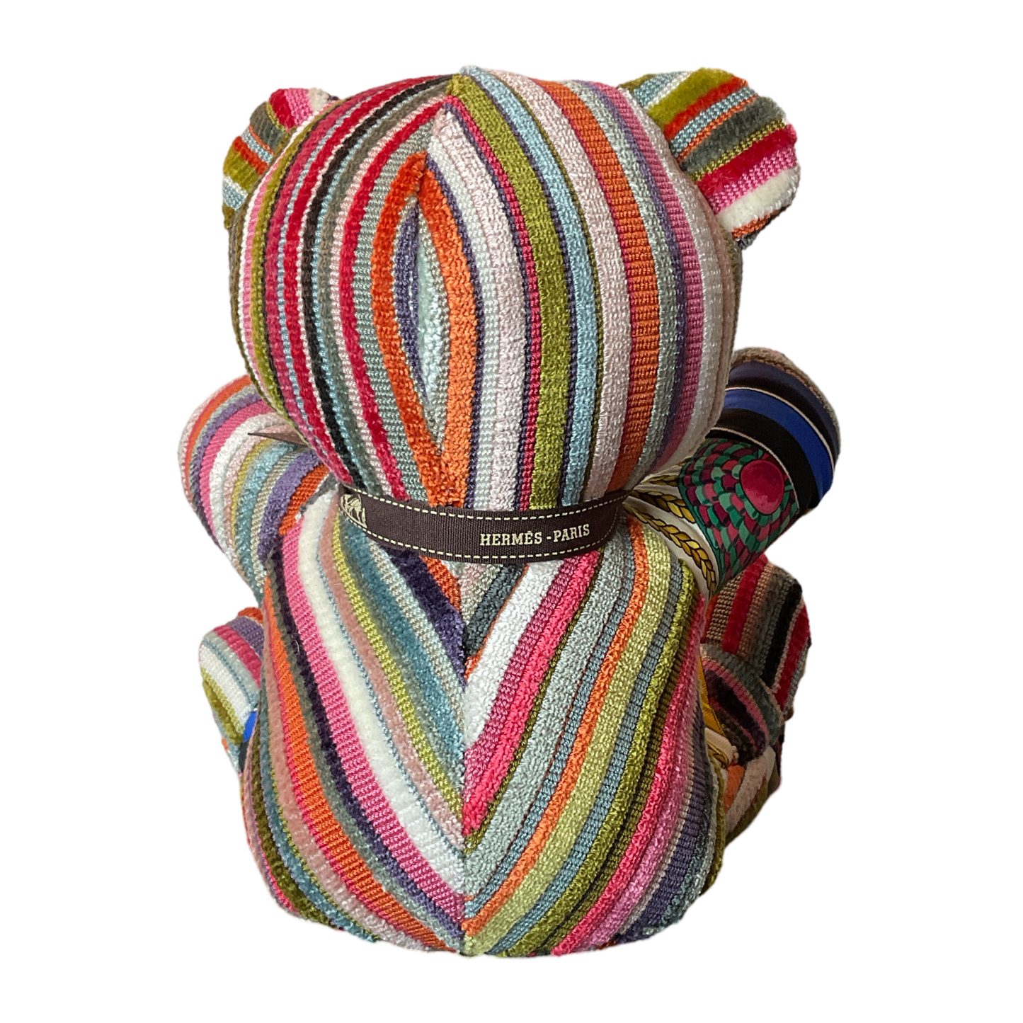 Vintage Silk Scarf Tender Teddy Bear