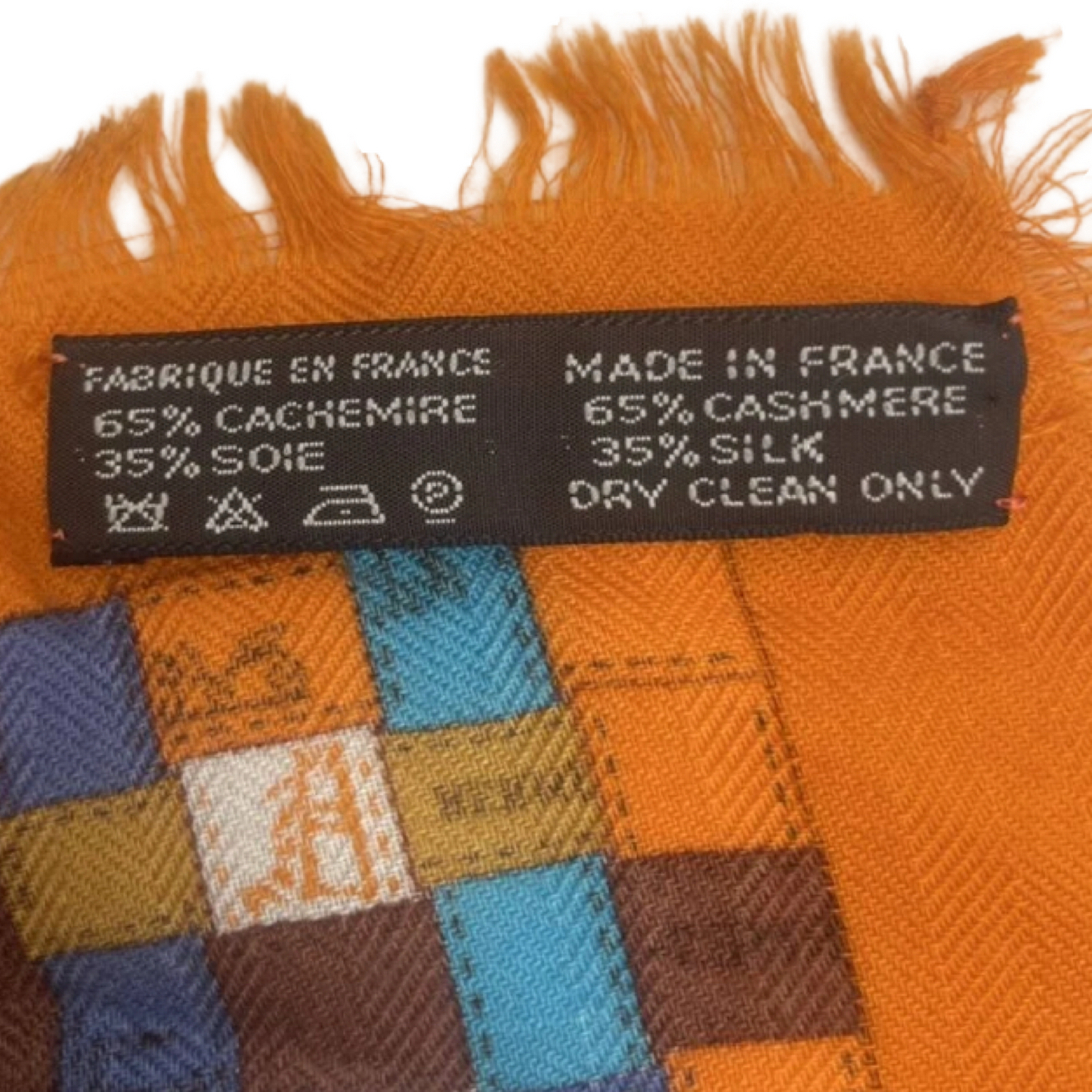 Bolduc Au Carre Vintage Cashmere & Silk Scarf Coffee Run Keychain Bag