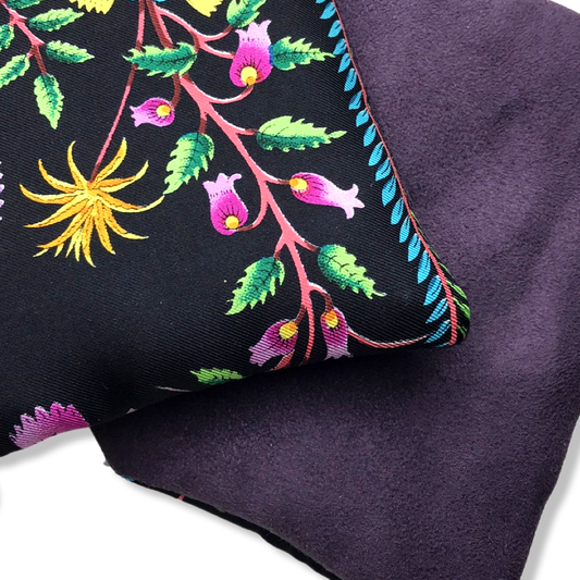 Flora Nero Vintage Silk Scarf Coffee Run Keychain Bag