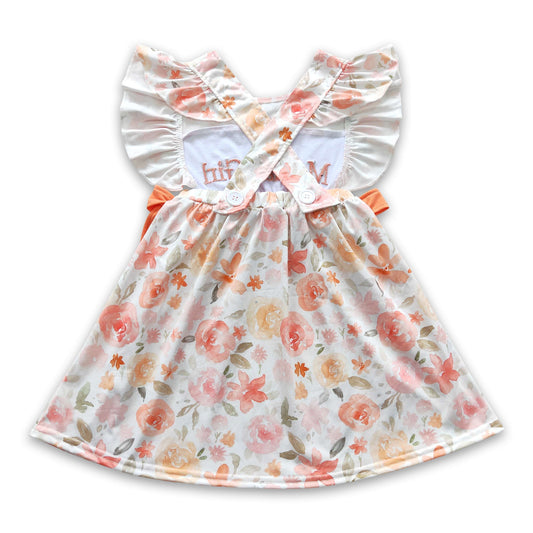 Mama's girl floral mother's day baby girls dress