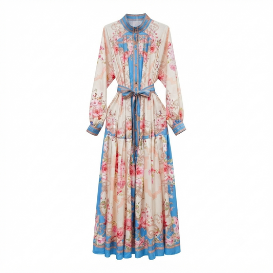 Radiant Floral Boho Maxi Dress