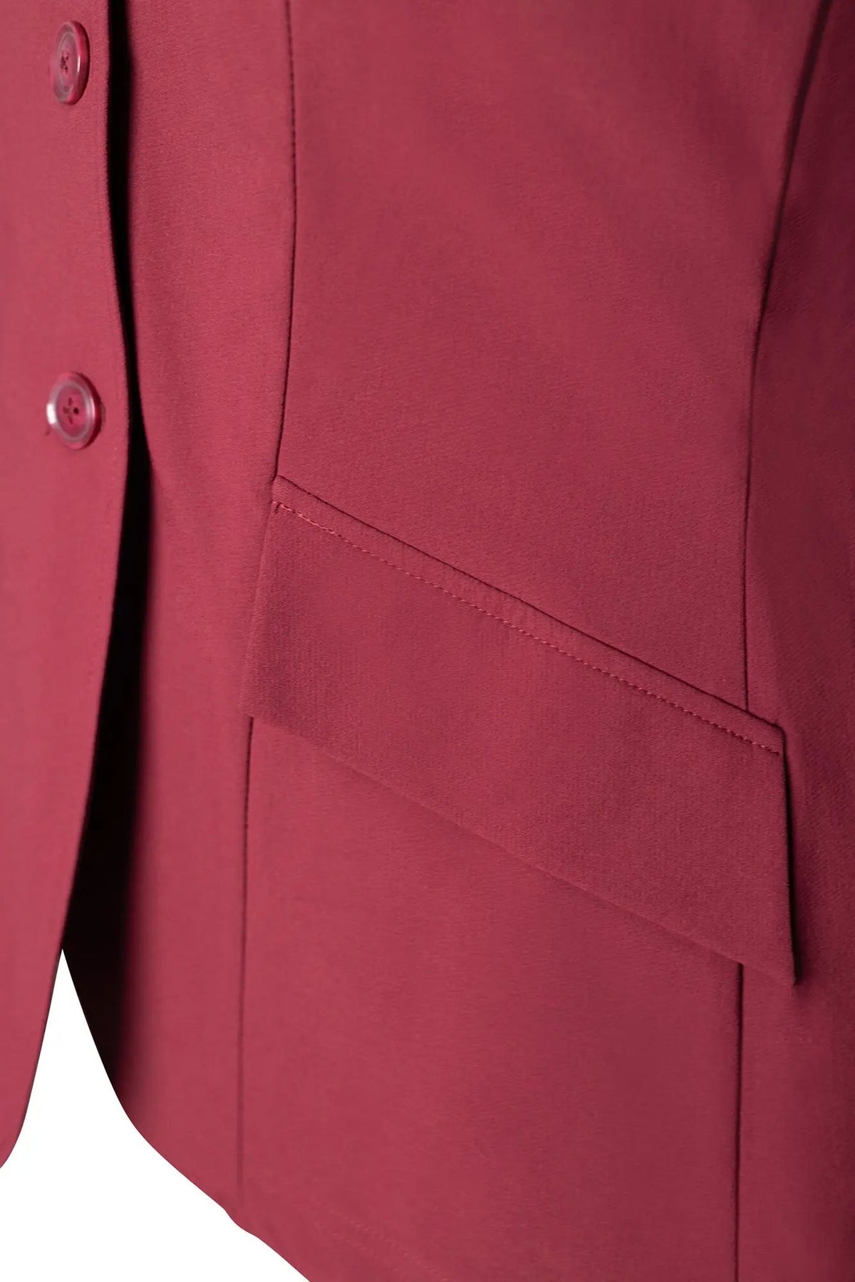 Grand Prix Ladies EQJ 3 Button Show Coat, NY Tech Fabric, Burgundy
