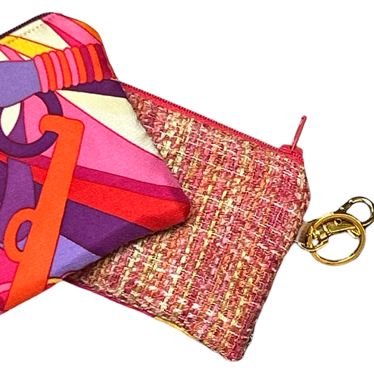 Pop Art Equestrian Vintage Scarf Coffee Run Keychain Bag