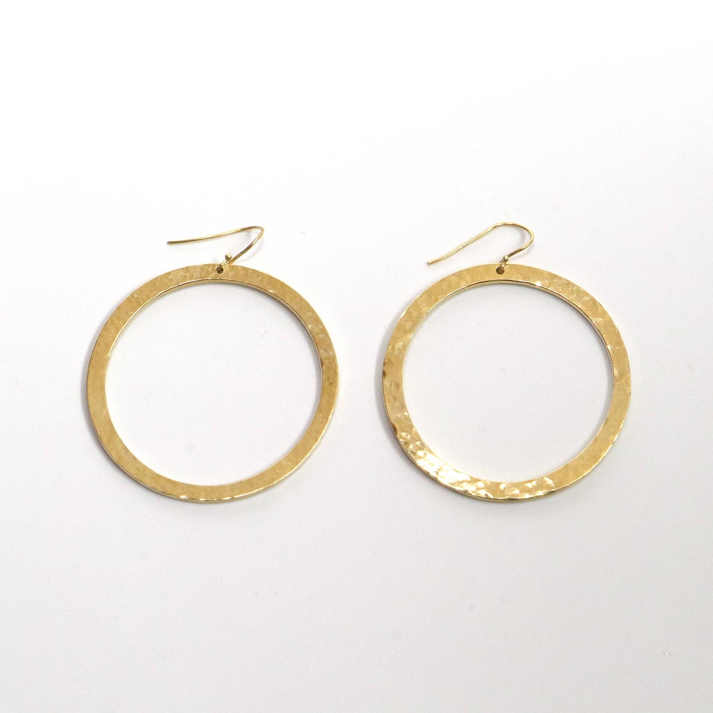 Circle Hoop Brass Earrings for Women | Sura
