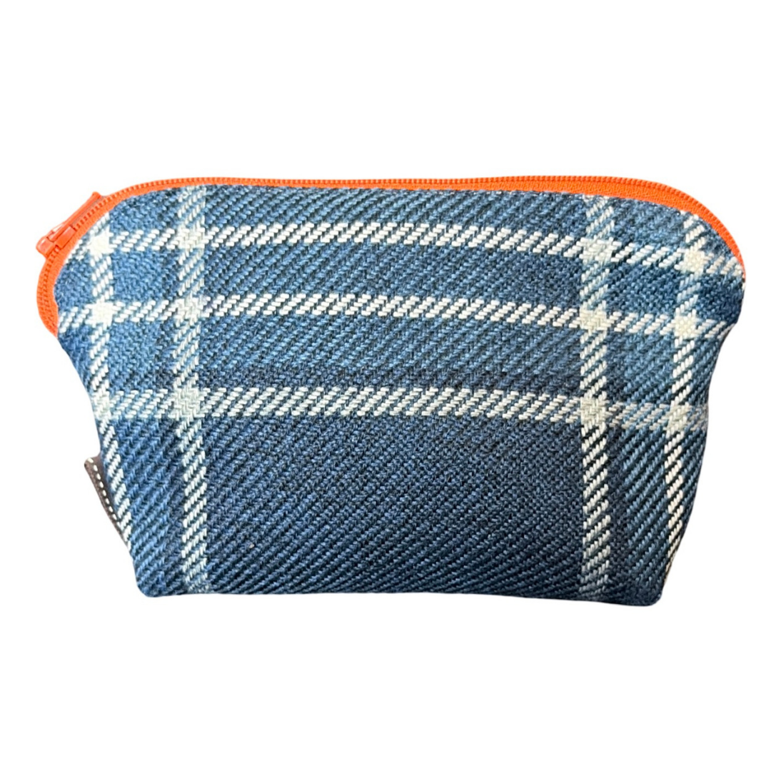 Couvertures et Tenues du Jour Blue Vintage Silk Scarf Beauty Bag