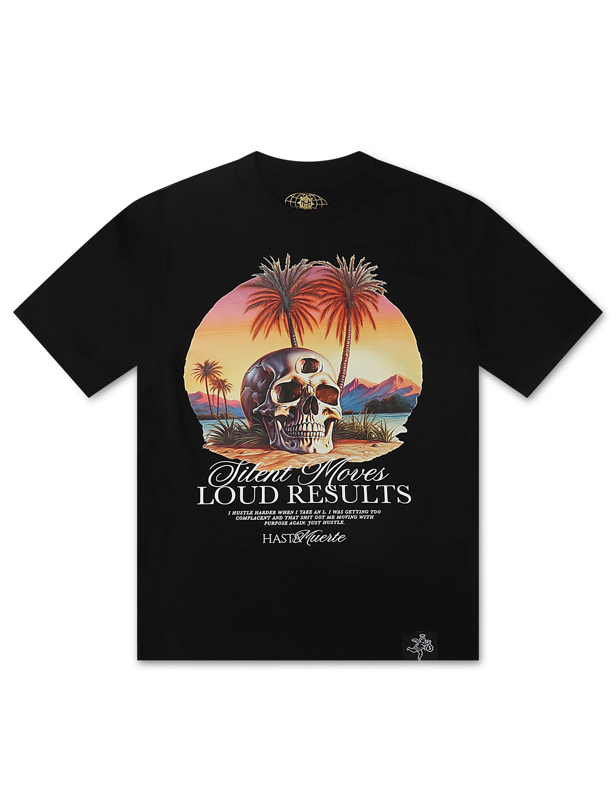 Hasta Muerte Sunset Third Eye Skull Tee - Black