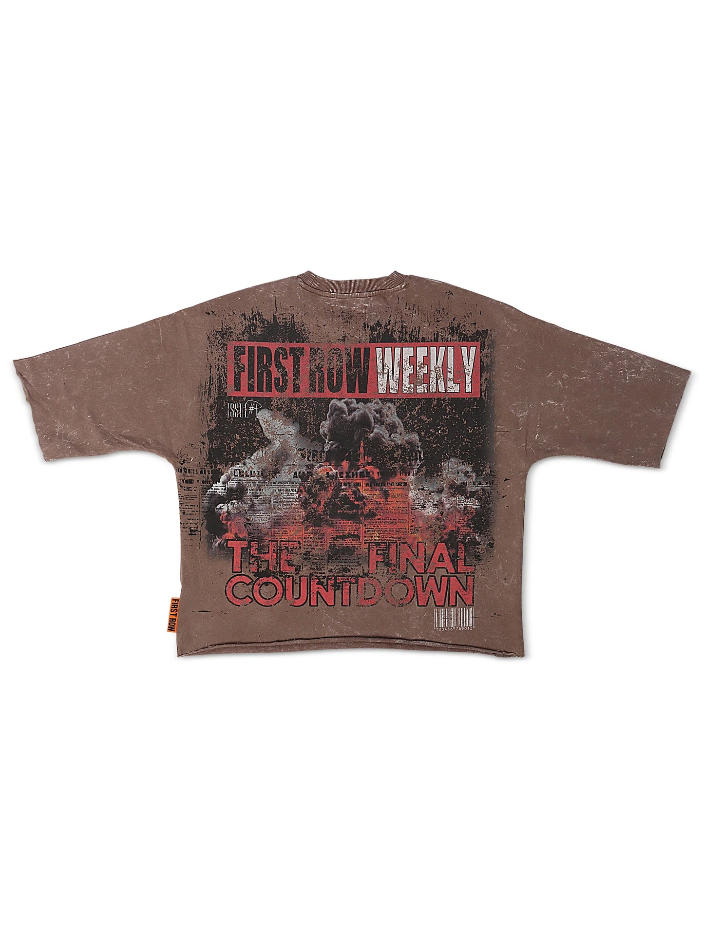 First Row Countdown Cropped Tee - Caffe