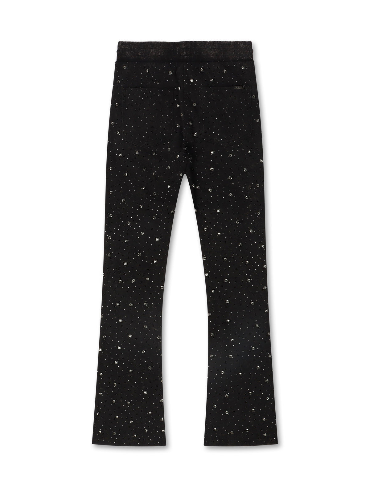 Rebel Denim Diamond Stacked Sweatpants - Ash Black
