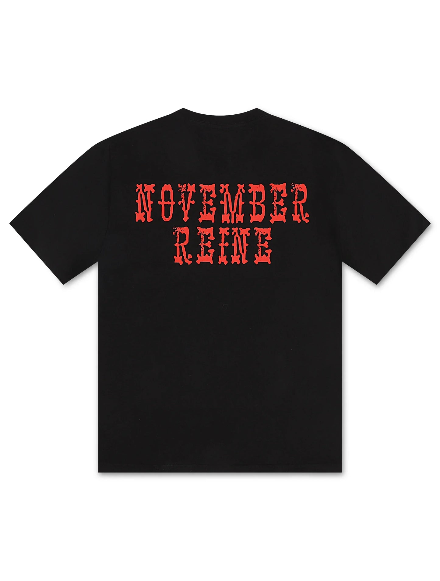 November Reine Black Hearts Heavyweight Tee - Black/Red