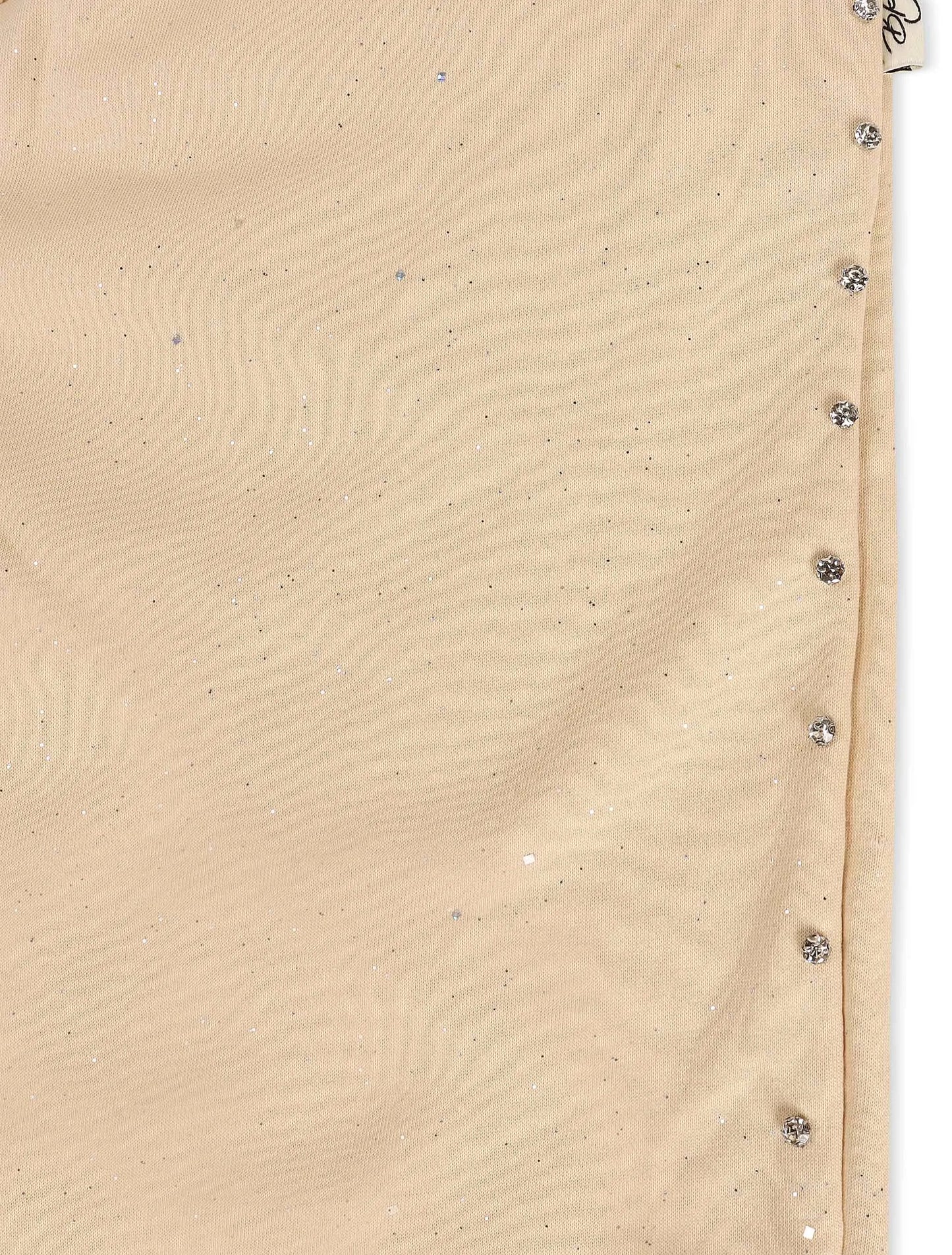 Bkys Rhinestone Shorts - Beige