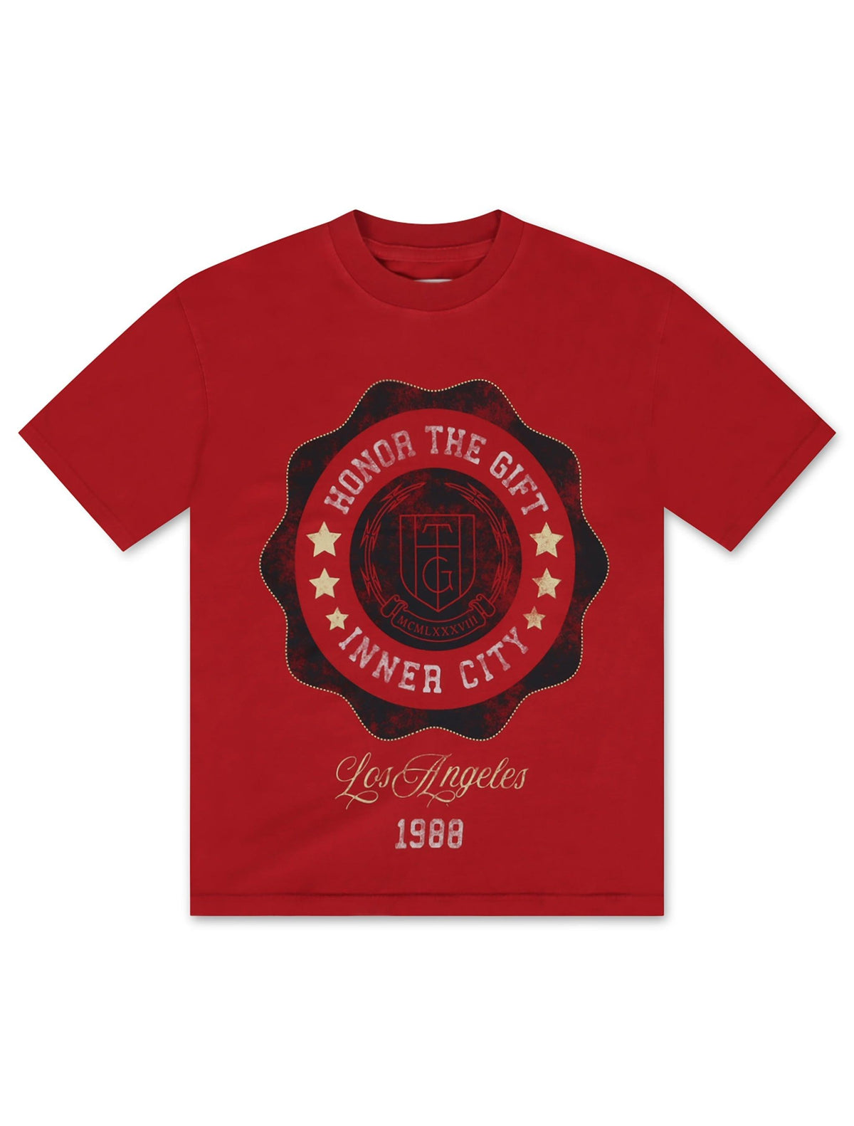 Honor The Gift Seal Logo Tee - Brick