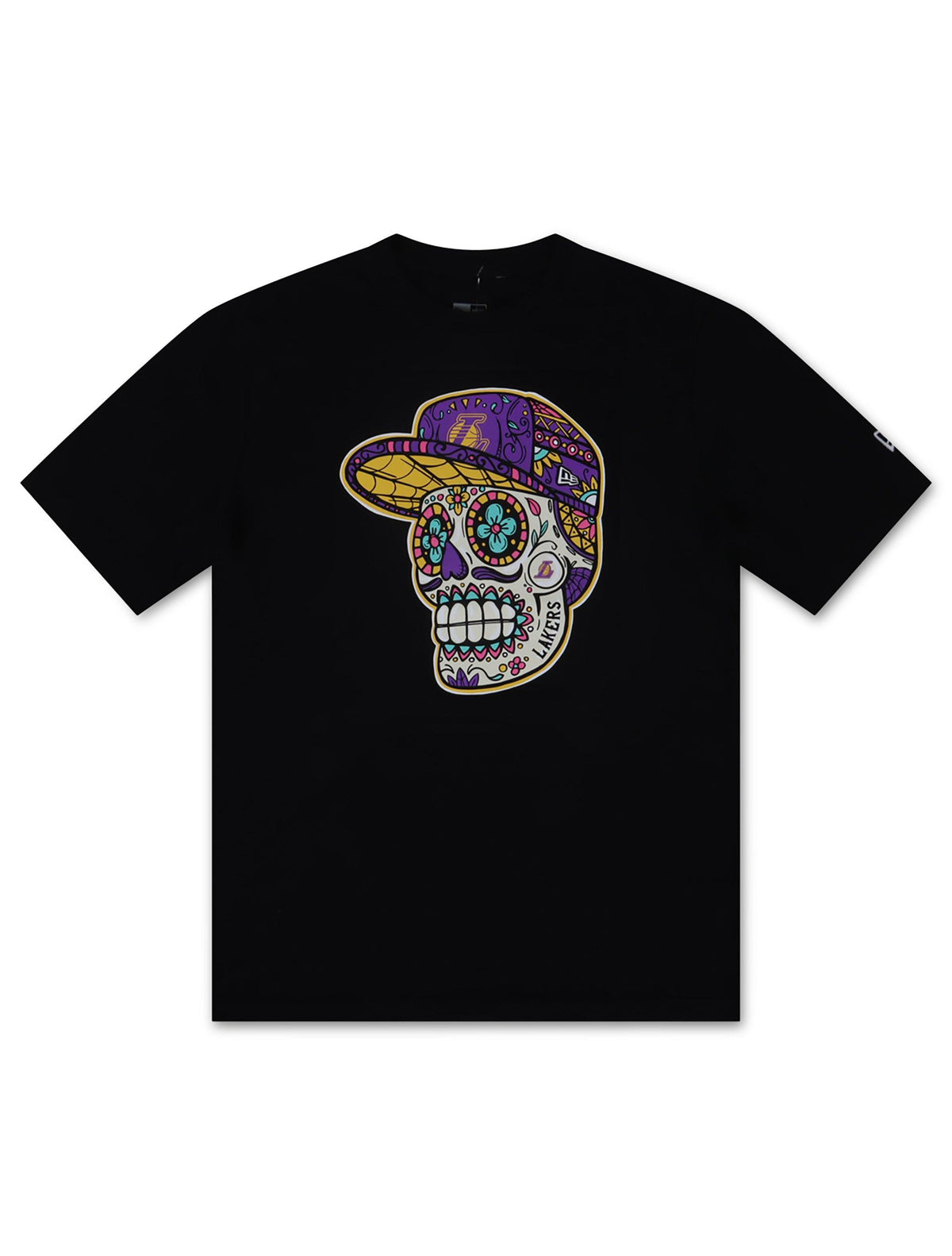 New Era La Lakers Nba Sugar Skull Tee - Black