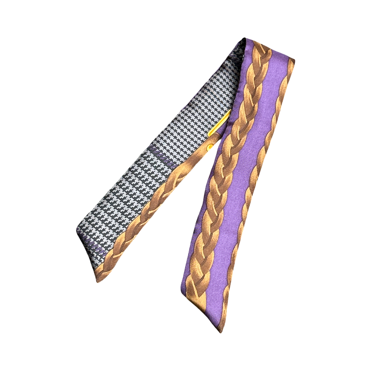 Houndstooth Vintage Silk Scarf Link Bracelet