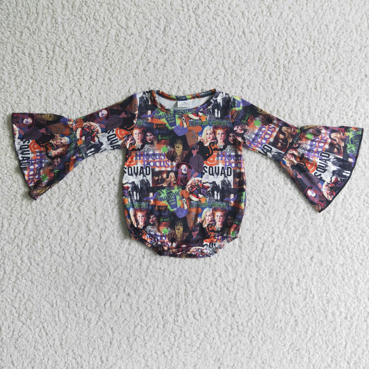 Long sleeve witches baby kids Halloween romper
