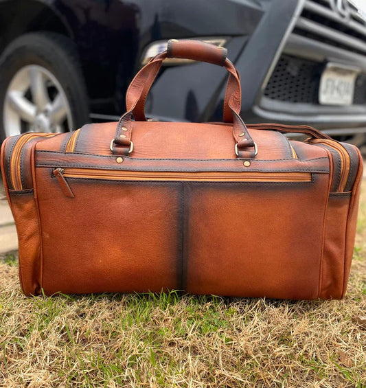 Genuine Tooled Leather Duffle