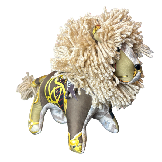 Cliquetis Vintage Silk Scarf Courageous Lion