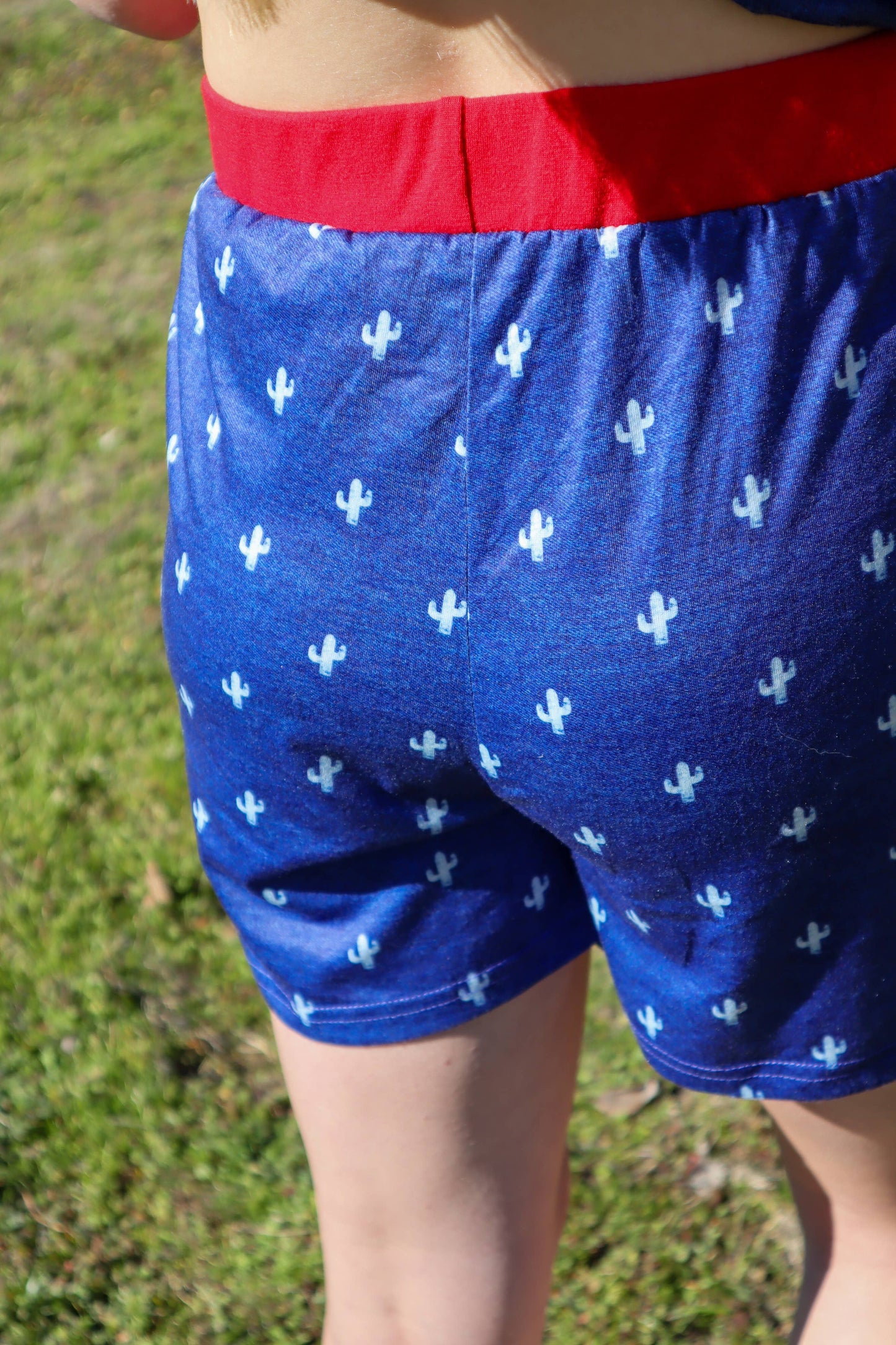Cactus Drawstring Shorts – Western Summer Style