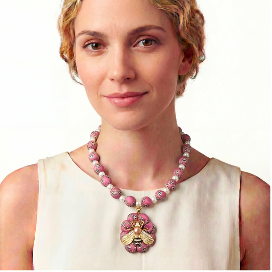 Novelty Print Vintage Silk Necktie Necklace